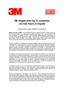 3M, elegida entre las 21 compañías con más futuro en España Se