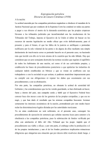 Expropiación petrolera - Cárdenas - Facultad de Derecho