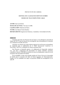 Sistema de Calidad de Servicio sobre Redes de Televisi&oacute;n