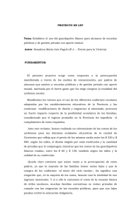 PROYECTO DE LEY Tema  públicas y de gestión privada con aporte estatal.