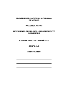 UNIVERSIDAD NACIONAL AUTÓNOMA DE MÉXICO PRÁCTICA No. 01: