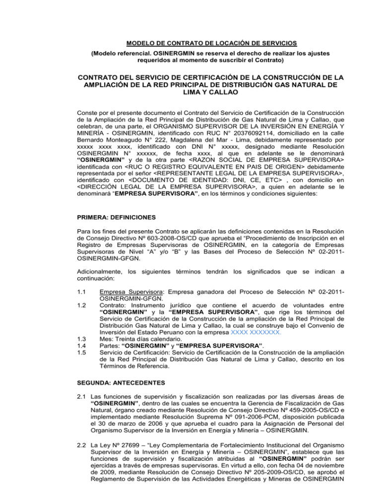 Modelo Contrato De Certificación De La Construcción 0858