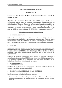 Evaluación de ofertas - Banco Central del Uruguay
