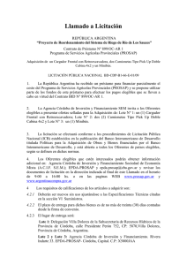 Llamado a licitacion - Gobierno de la Provincia de Córdoba