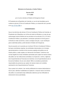 Ministerio de Hacienda y Crédito Público Decreto 4333 17-11-2008