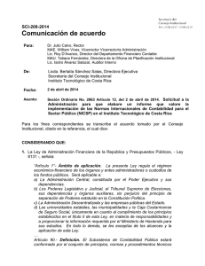 Comunicación de acuerdo  SCI-208-2014 Para: