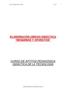 Unidad didáctica desarrollada - Tecnologia Educación Secundaria