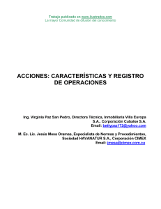 Acciones: caracteristicas y registro de operaciones