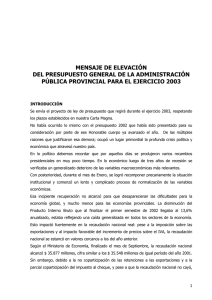 MENSAJE DE ELEVACIÓN - Gobierno de la Provincia de Córdoba