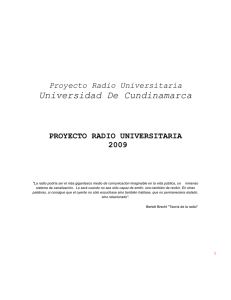 Proyecto Radio Universitaria