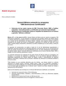 Boletín de prensa GM de México