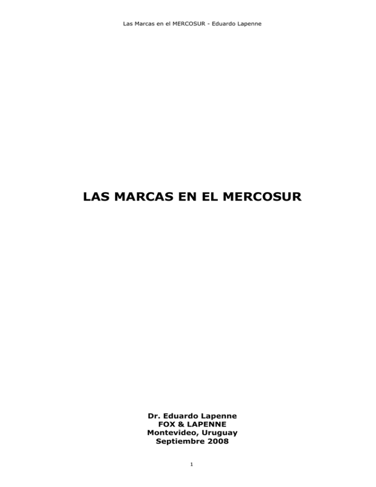 Las Marcas En El MERCOSUR