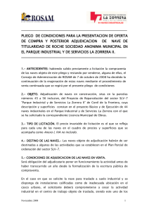 ANUNCIO DE LICITACION - roche sociedad anonima municipal