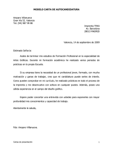 Cartas de Presentación