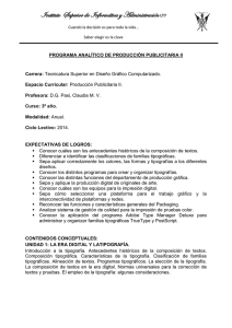 PROGRAMA ANALÍTICO DE PRODUCCIÓN PUBLICITARIA II