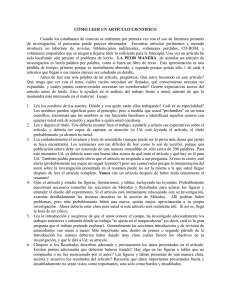 C&Oacute;MO LEER UN ART&Iacute;CULO CIENTIFICO (DE REVISTA)