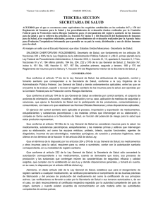 Viernes 5 de octubre de 2012 DIARIO OFICIAL (Tercera Secci&oacute;n