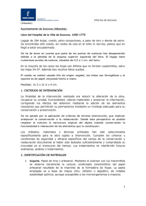 Informe de SOCOVOS - Ayuntamiento de Socovos