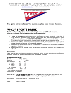 W-CUP SPORTS DRINK, la bebida deportiva hipotónica de