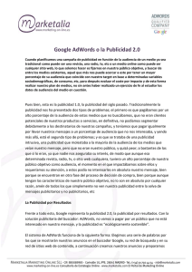 Google Adwords O La Publicidad 2.0