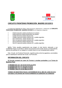 CIRCUITO FRONTENIS PROMOCI&Oacute;N MADRID 2012