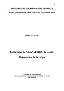 Del fetiche de "Dios"