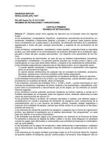 Retenciones Ingresos Brutos Santa Fe: Resoluci&oacute;n API 15/97