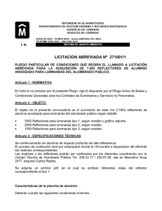 REFLECTORES DE ALUMINIO ANODIZADO
