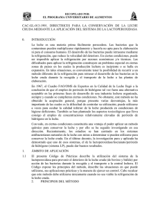 CAC-GL-013-1991.  DIRECTRICES  PARA  LA  CONSERVACIÓN ... CRUDA MEDIANTE LA APLICACIÓN DEL SISTEMA DE LA LACTOPEROXIDASA