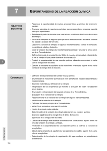 7 E  SPONTANEIDAD DE LA REACCIÓN QUÍMICA