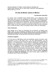 El mito de Benito Juárez en México