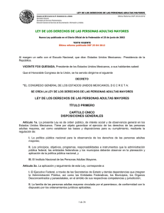 Ley de los Derechos de las Personas Adultas Mayores