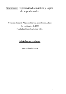 Seminario: Expresividad semántica y lógica de segundo orden