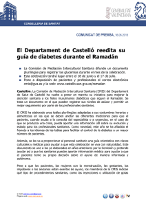 16-06-15 El Departament de Castelló reedita su guía de diabetes
