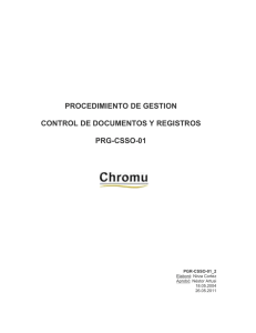 PRG-CSSO-01 Control de Documentos