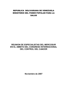 PROGRAMA NACIONAL DE CONTROL DEL CANCER