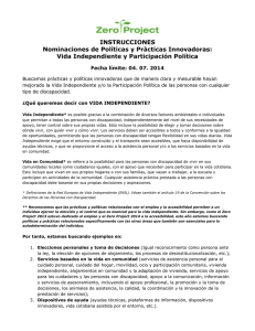 INSTRUCCIONES Nominaciones de Políticas y Prácticas