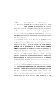 Contrato Constituci&oacute;n Sociedad Civil Guatemala