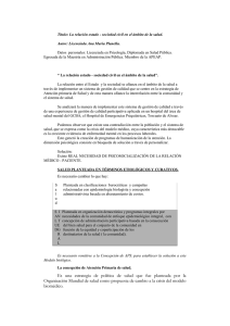 La relación estado - sociedad civil en el ámbito de la salud