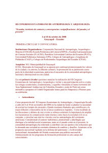 iii congreso ecuatoriano de antropología y arqueología