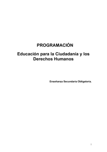 PROGRAMACIÓN Educación para la Ciudadanía y los Derechos Humanos