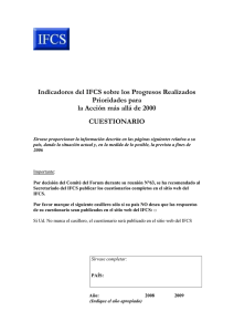 IFCS Foro Intergubernamental sobre Seguridad Química