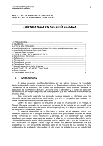 Licenciatura en Biología Humana