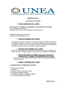 UNIVER Querétaro Licenciatura en Derecho 1.  DATOS GENERALES DEL CURSO