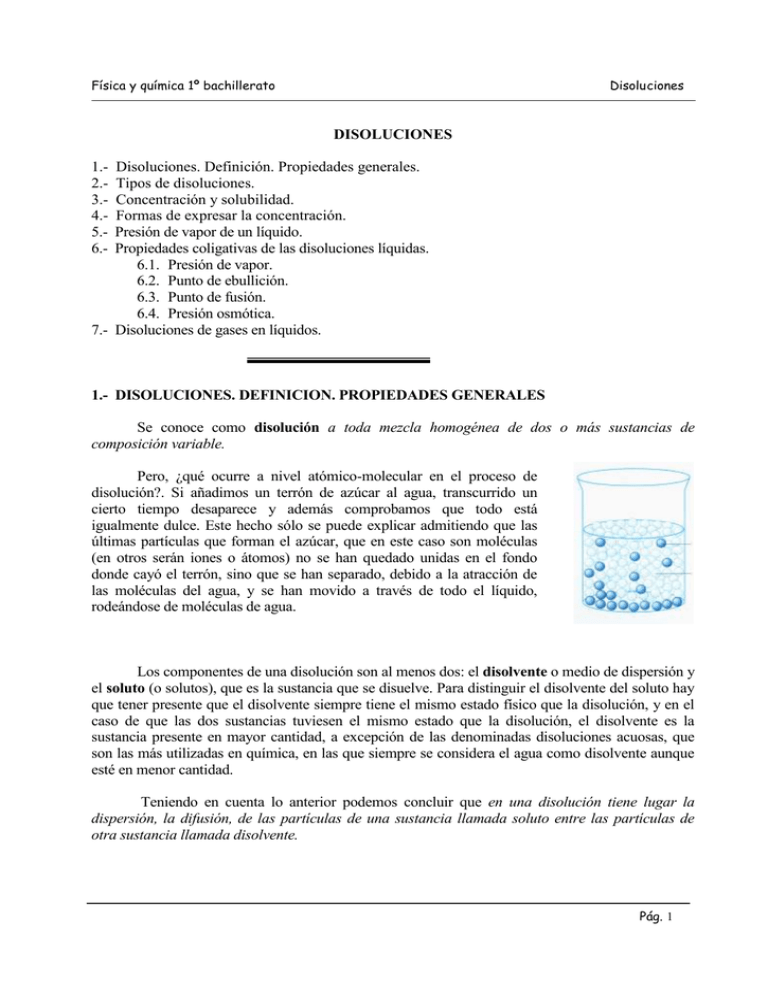 Disoluciones - Departamento De Física Y Química