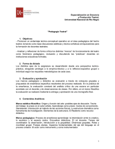 Programa Pedagogia Teatral - Universidad Nacional de Río Negro