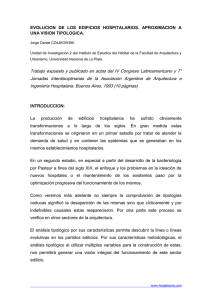 Evoluci&oacute;n de Edificios Hospitalarios: An&aacute;lisis Tipol&oacute;gico