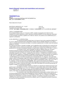 &ldquo;Alvarez, Maximiliano y otros c/ CENCOSUD S.A. s/amparo&rdquo;. Sent