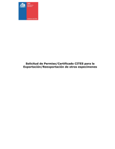 Solicitud de Permiso/Certificado CITES para la Exportación