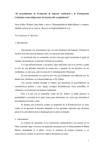 Nota al fallo “Rodoni, Juan Pablo y otros c/ Municipalidad de Bahia